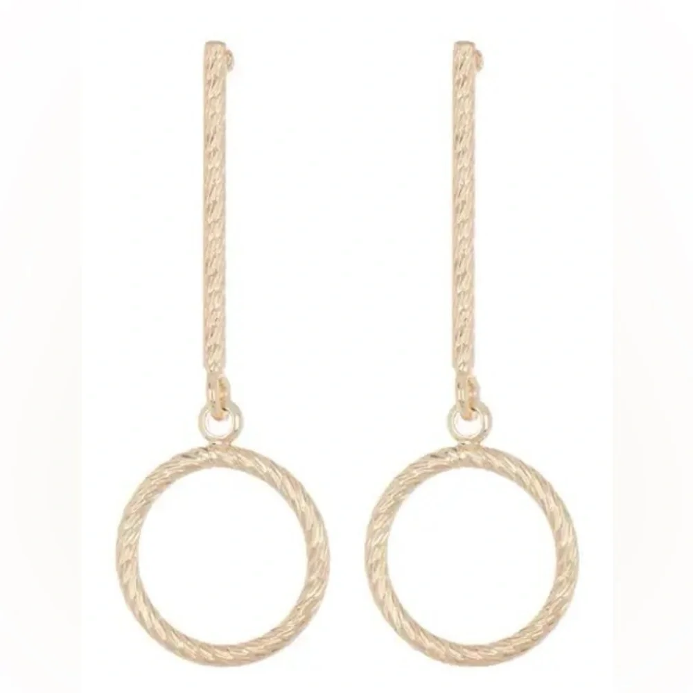 Nordstrom Twisted Circle Linear Drop Earrings